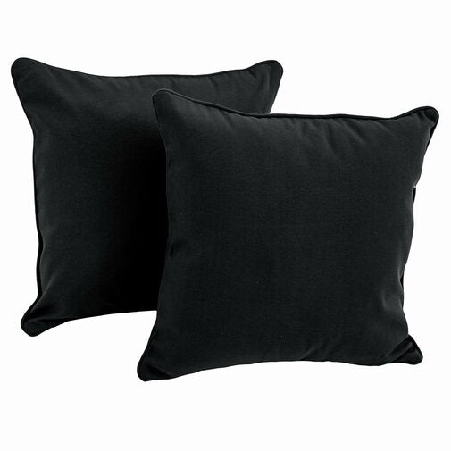 Black Weymouth Indoor/Outdoor Throw Pillow (Set of 2) #9104