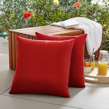 Load image into Gallery viewer, Set of Two Sunbrella Indoor / Outdoor Throw Pillows in Red (18&quot; x 18&quot;) #9737
