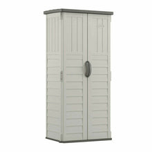 Load image into Gallery viewer, Outdoor Vanilla 2 ft 8-1/4&quot;. W x 2 ft 1-1/2&quot;. D Plastic Vertical Tool Shed

