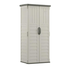 Load image into Gallery viewer, Outdoor Vanilla 2 ft 8-1/4&quot;. W x 2 ft 1-1/2&quot;. D Plastic Vertical Tool Shed
