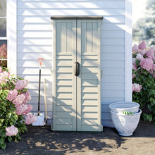 Load image into Gallery viewer, Outdoor Vanilla 2 ft 8-1/4&quot;. W x 2 ft 1-1/2&quot;. D Plastic Vertical Tool Shed
