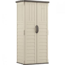 Load image into Gallery viewer, Outdoor Vanilla 2 ft 8-1/4&quot;. W x 2 ft 1-1/2&quot;. D Plastic Vertical Tool Shed
