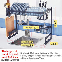 Load image into Gallery viewer, Over the Sink Drying Stainless Steel Dish Rack #AD10
