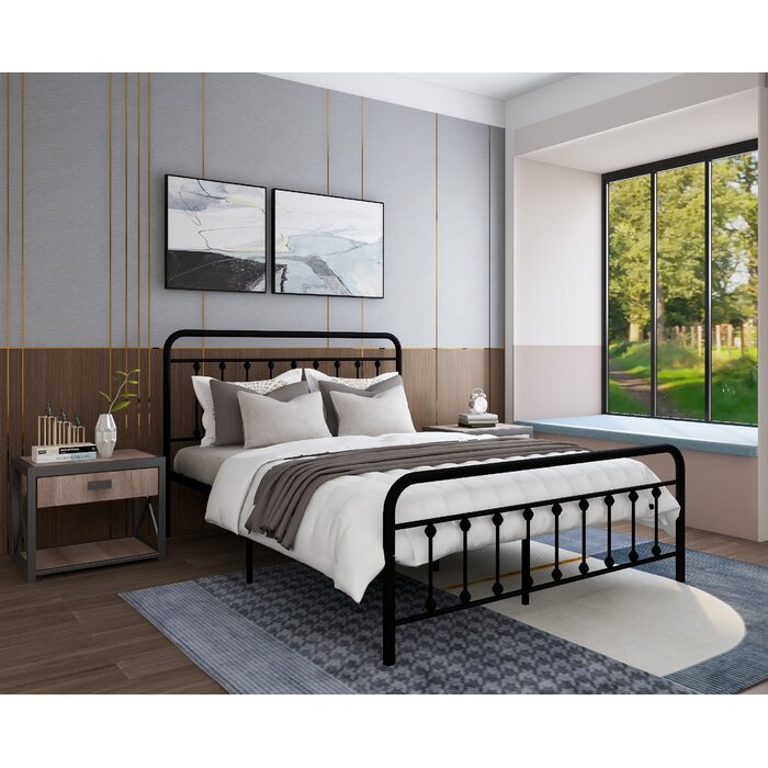 Overlock Metal Bed, Queen