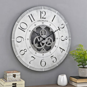 Silver Oversized Deseret 27" Wall Clock 2991AH