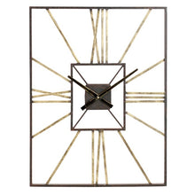 Load image into Gallery viewer, Antique Brass/Gray Oversized Dillwyn Wall Clock #9830
