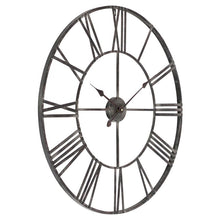 Load image into Gallery viewer, Large Distressed Gray Oversized Eisenhauer Wall Clock
