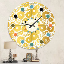 Load image into Gallery viewer, Medium Oversized Floral I Mid-Century Wall Clock
