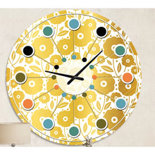 Load image into Gallery viewer, Medium Oversized Floral I Mid-Century Wall Clock
