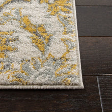 Load image into Gallery viewer, Overstreet Damask Area Rug in Ivory/Gold, Rectangle 4&#39; x 6&#39;
