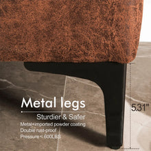 Load image into Gallery viewer, Ovios Mid-Century SUEDE Leather Chaise Reversible Sofa - Brown, 2 Boxes
