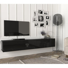 Load image into Gallery viewer, Black Ozge TV Stand for TVs up to 78&quot;
