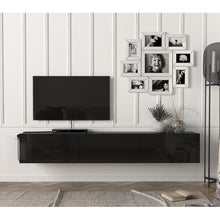 Load image into Gallery viewer, Black Ozge TV Stand for TVs up to 78&quot;
