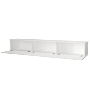 White Ozge TV Stand for TVs up to 78"