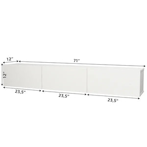 White Ozge TV Stand for TVs up to 78"