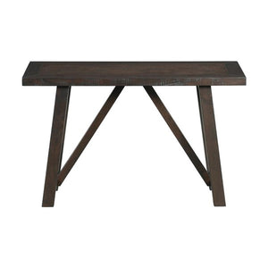 Dark Solid Rustic Wood Counter Bench (LW286)