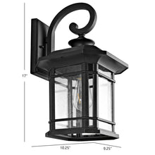 Load image into Gallery viewer, Single Cendra 17-in H Black LED Outdoor Wall Light #1030HW
