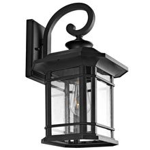 Load image into Gallery viewer, Single Cendra 17-in H Black LED Outdoor Wall Light #1030HW
