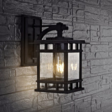 Load image into Gallery viewer, Grayter 1-Light Black Outdoor Wall Lantern Sconce (SB127)
