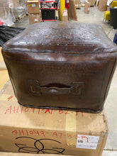 Load image into Gallery viewer, Navarette 20&#39;&#39; Wide Genuine Leather Square Pouf Ottoman
