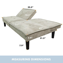 Load image into Gallery viewer, Pagur Full 71&#39;&#39; Wide Linen Tight Back Convertible Sofa
