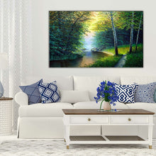 Load image into Gallery viewer, 24&quot; H x 40&quot; W x 1.5&quot; D Painted Forest Creek - Wrapped Canvas Graphic Art
