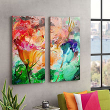 Load image into Gallery viewer, 40&#39;&#39; H x 40&#39;&#39; W x 1.5&#39;&#39; D Painted Petals LXI by Tristan Scott - 2 Piece Wrapped Canvas
