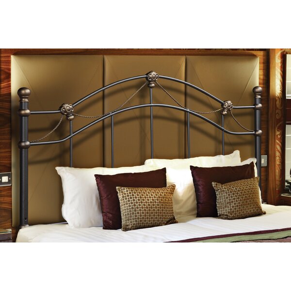 Palaiseur Open-Frame Slat Headboard Matte Black/Gold 3491RR