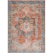 Load image into Gallery viewer, Mya Oriental Terracotta/Camel/Pale Blue Area Rug 7&#39;10&quot; x 10&#39;3&quot; (3405RR)

