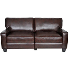 Load image into Gallery viewer, Palisades 72&#39;&#39; Faux Leather Square Arm Sofa with Reversible Cushions
