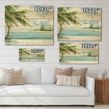 Load image into Gallery viewer, 30&quot; H x 40&quot; W x 0.78&quot; D Palm Beach Resort At Dawn I - Unframed Painting on Wood MRM3835
