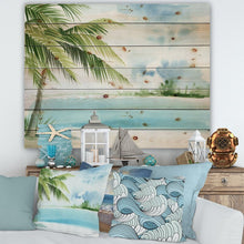 Load image into Gallery viewer, 30&quot; H x 40&quot; W x 0.78&quot; D Palm Beach Resort At Dawn I - Unframed Painting on Wood MRM3835
