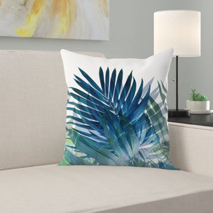 16" H x 16" W x 1.5" D Palms Leaves Throw Pillow, (Set of 2)