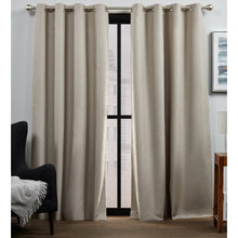 Load image into Gallery viewer, Palni 100% Solid Beige Blackout Thermal Grommet Curtain Panels - Set of 2 (ND845)

