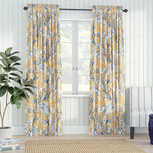 Load image into Gallery viewer, Panagia Floral Room Darkening Thermal Rod Pocket Curtain Panels (Set of 2)
