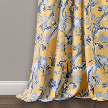Load image into Gallery viewer, Panagia Floral Room Darkening Thermal Rod Pocket Curtain Panels (Set of 2)
