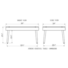 Load image into Gallery viewer, 17&quot; H x 35&quot; W x 24&quot; D Chocolate  Brown Panek Coffee Table 4245RR
