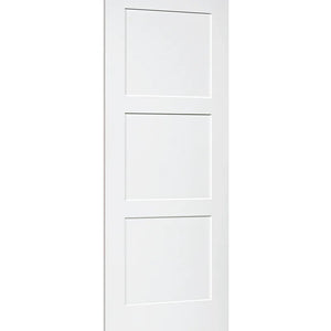 28" x 80" Paneled Solid Manufactured Wood Primed Shaker Standard Door