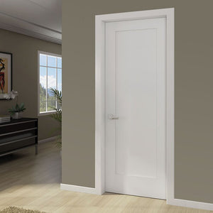 Paneled Solid Wood Primed Standard Door, 32" x 80"