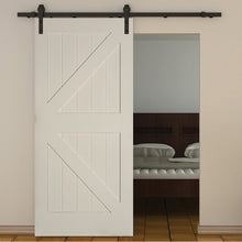Load image into Gallery viewer, Paneled Wood Primed K-Bar Barn Door 3672RR (2 boxes)
