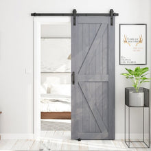 Load image into Gallery viewer, 42&quot; x 84&quot; Paneled Wood Sliding Barn Door with Installation Hardware Kit
