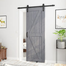 Load image into Gallery viewer, 42&quot; x 84&quot; Paneled Wood Sliding Barn Door with Installation Hardware Kit
