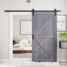 Load image into Gallery viewer, 42&quot; x 84&quot; Paneled Wood Sliding Barn Door with Installation Hardware Kit
