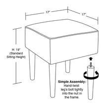 Load image into Gallery viewer, Paris Solid Wood Vanity Stool EC1426
