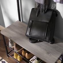 Load image into Gallery viewer, Greige Parke 27.6&#39;&#39; Wide Hall Tree with Bench and Shoe Storage
