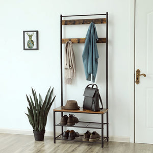 Parke 27.6'' Wide Hall Tree with Bench and Shoe Storage