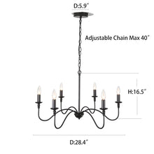 Load image into Gallery viewer, Parrett 6 - Light Candle Style Classic Chandelier
