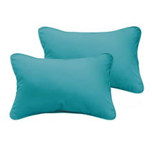 Load image into Gallery viewer, 12&quot; H x 24&quot; W Aqua Blue Parvati Indoor/Outdoor Lumbar Pillow (Set of 2)
