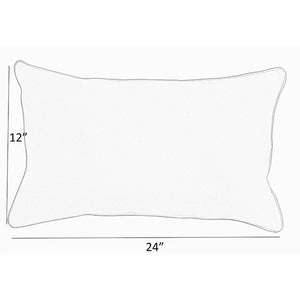 12" H x 24" W Aqua Blue Parvati Indoor/Outdoor Lumbar Pillow (Set of 2)