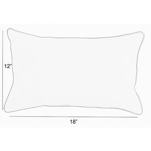 12" x 18" Black Parvati Indoor/Outdoor Lumbar Pillow (Set of 2)